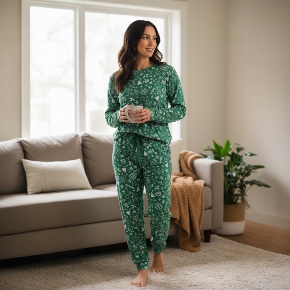 NWT Jenni Intimates Women’s Holiday Christmas Pajama Set Stocking Stuffer Gift‎